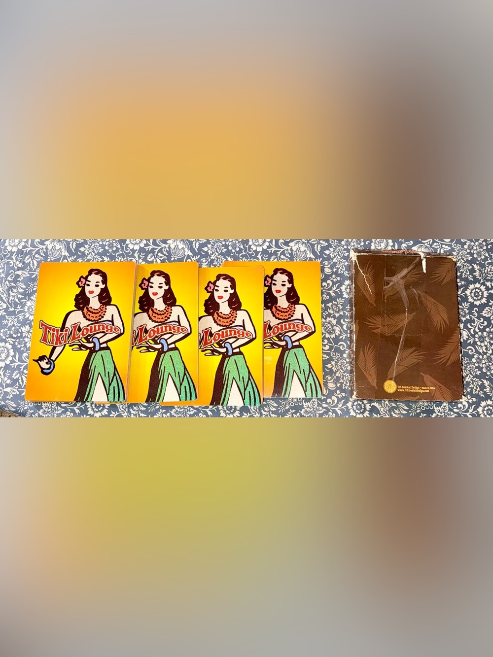 Vintage Barron Jumbo Playing Cards Tiki Lounge Hawaiian Pinup Oversized Deck